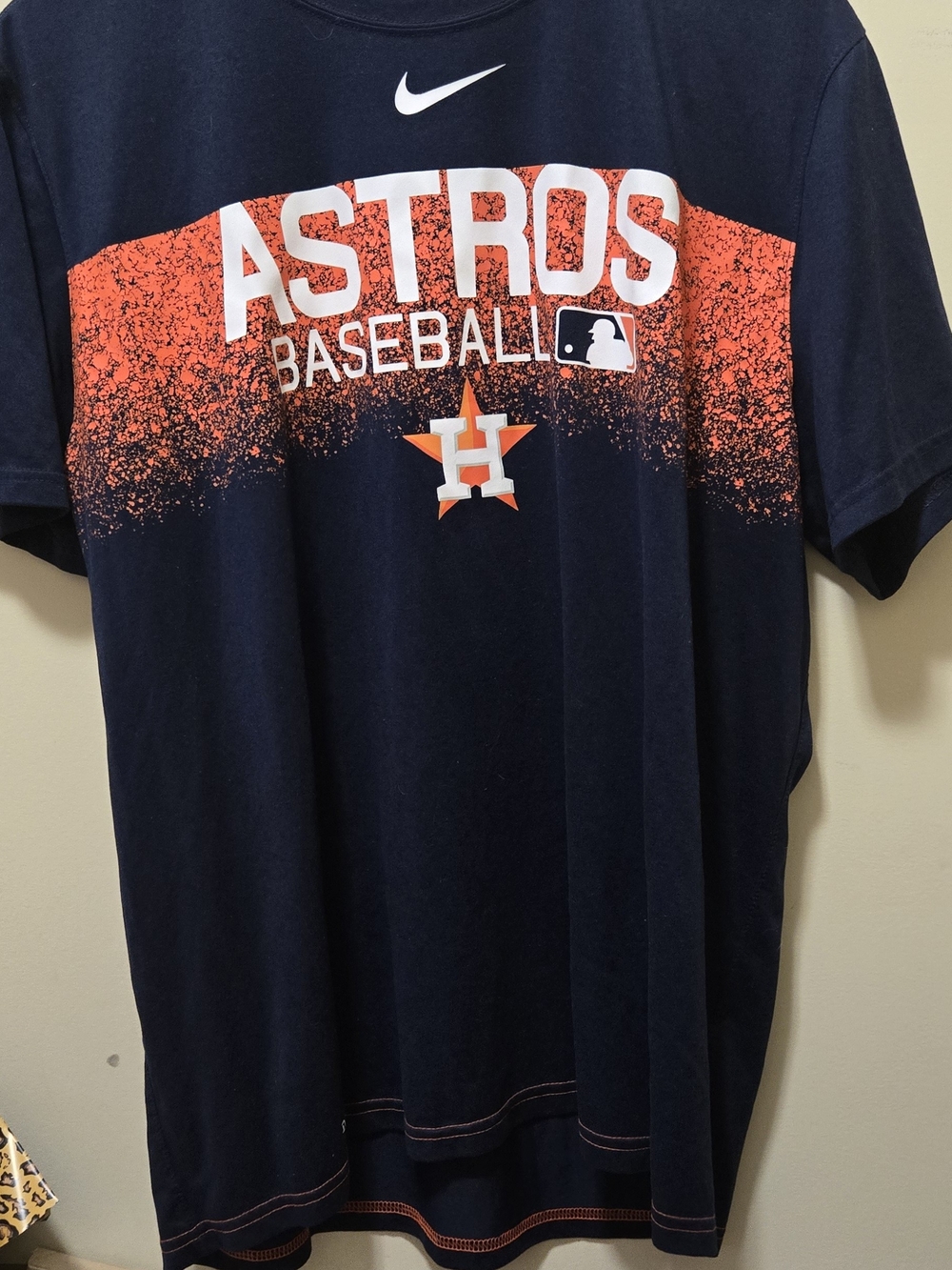 Nike Houston Astros Navy & Orange Short Sleeve Tee